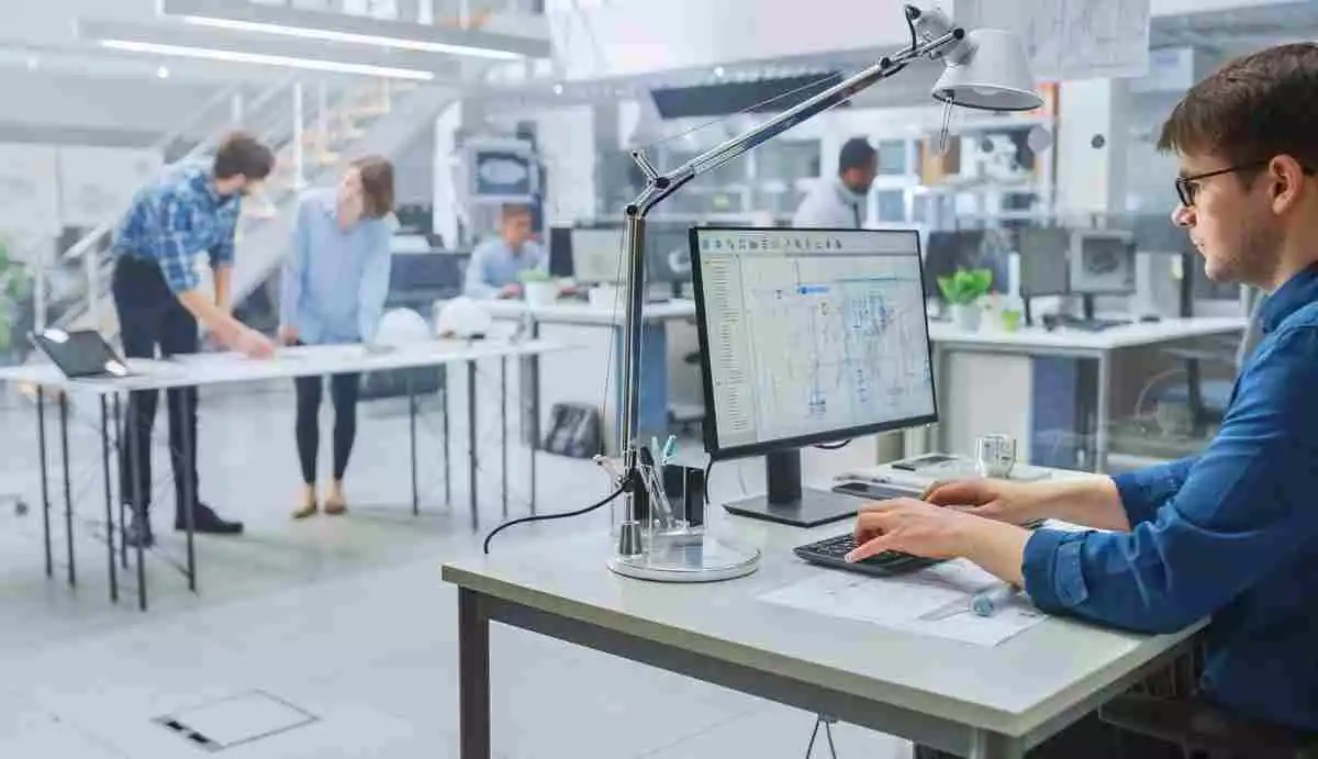 People working on computers