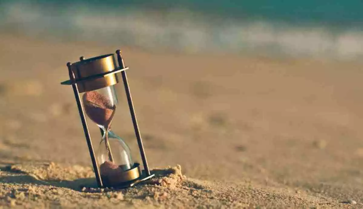 sand clock in the beach