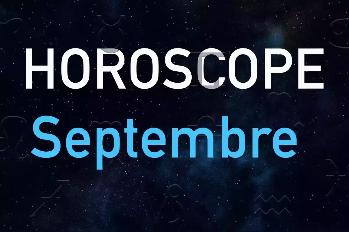 Horoscope de septembre sur fond noir