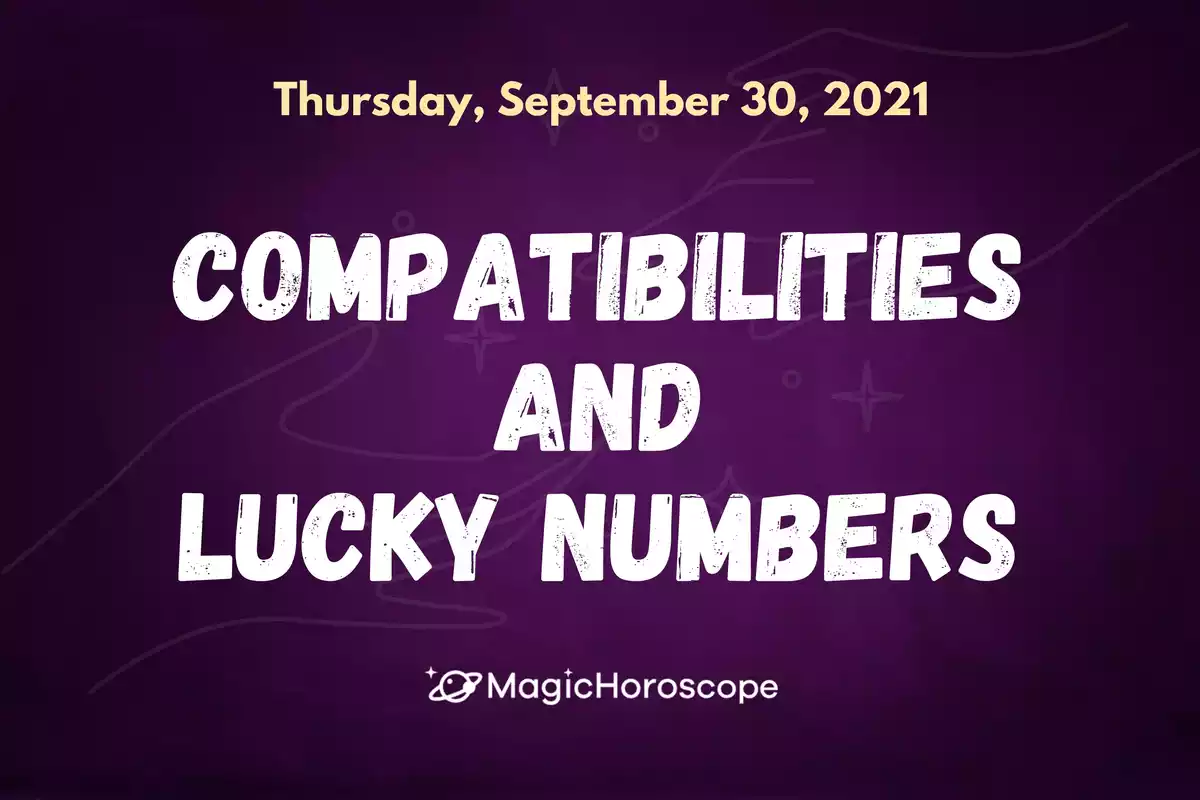 Two hands holding each other with the word compatibilities and lucky numbers in the center