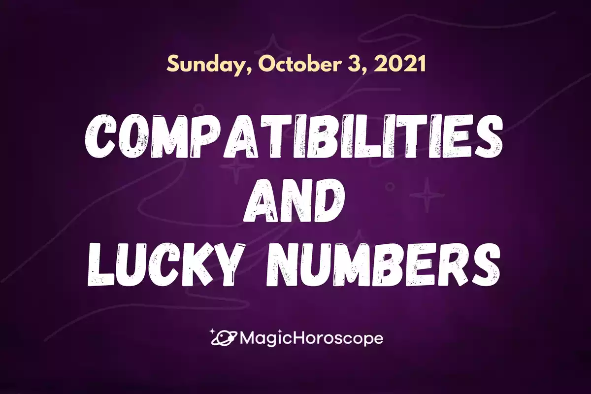 Two hands holding each other with the word compatibilities and lucky numbers in the center